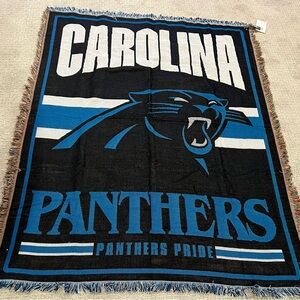 Carolina Panthers Pride Woven Tapestry Throw Blanket 60x48 NWT FOCO NFL Football